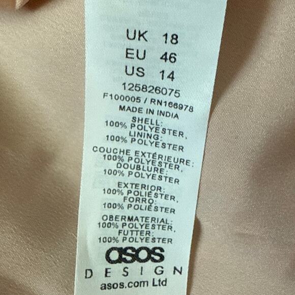 ASOS Design Curve Metallic Off-The-Shoulder Maxi Dress Purple Paisley Size 14 - Picture 12 of 12